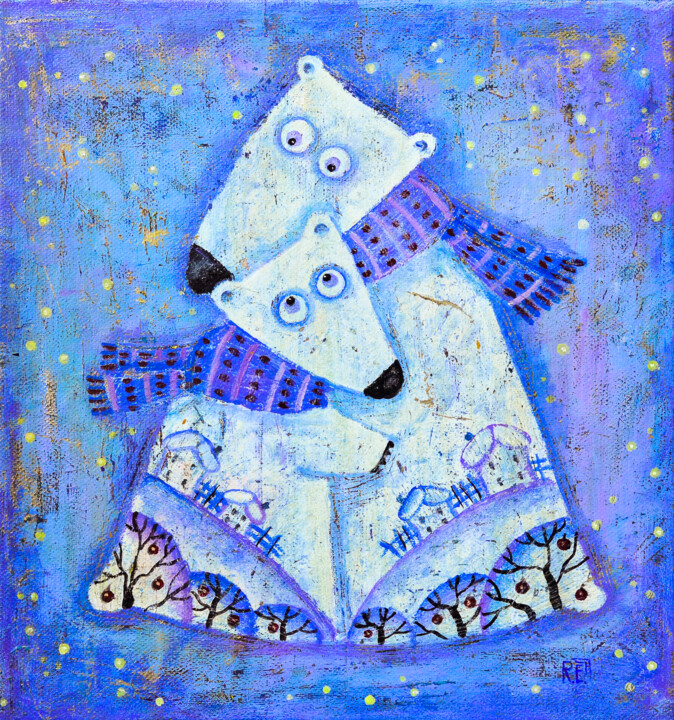 Снежная нежность 绘画, 15.8x15.8 in