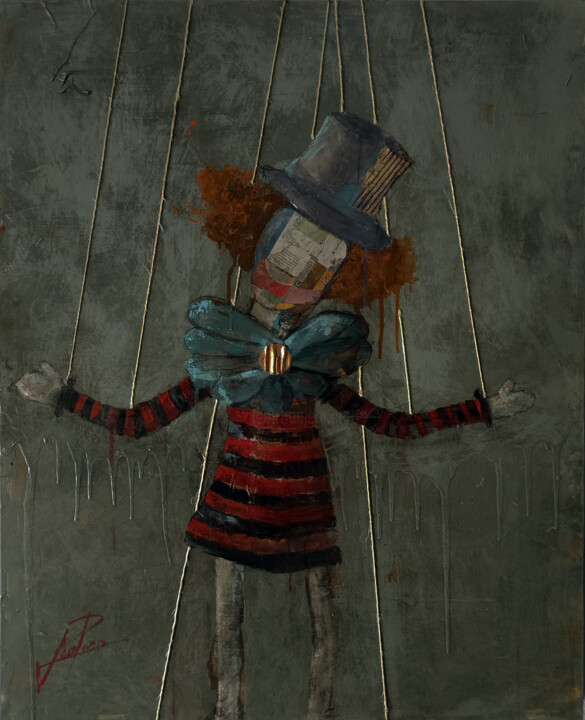 Painting titled "PUPPET SERIES 0004" by Josep Pozo, Original Artwork, Acrylic