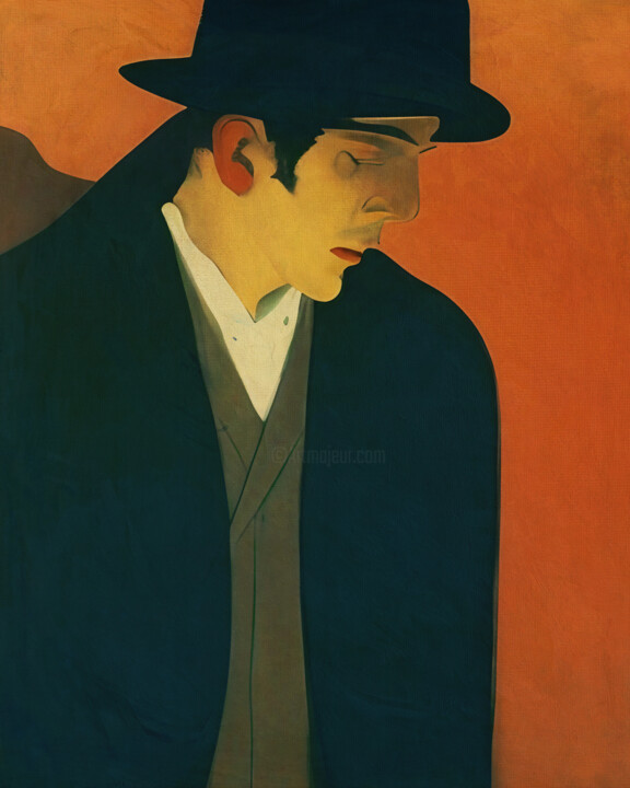 Digitale Kunst getiteld "Portrait of a man i…" door Jan Keteleer, Origineel Kunstwerk, 2D Digital Work