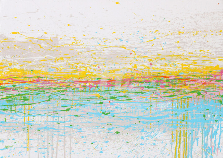 Peinture intitulée "Light bay" par Isabelle Pelletane, Œuvre d'art originale, Acrylique Monté sur Châssis en bois