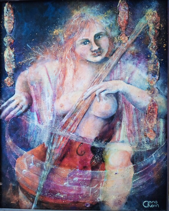 Musicienne 绘画, 19.7x15.8 in