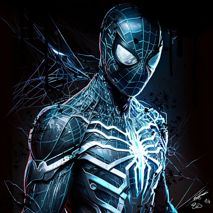 Spiderman V1 数字艺术, 23.6x23.6 in