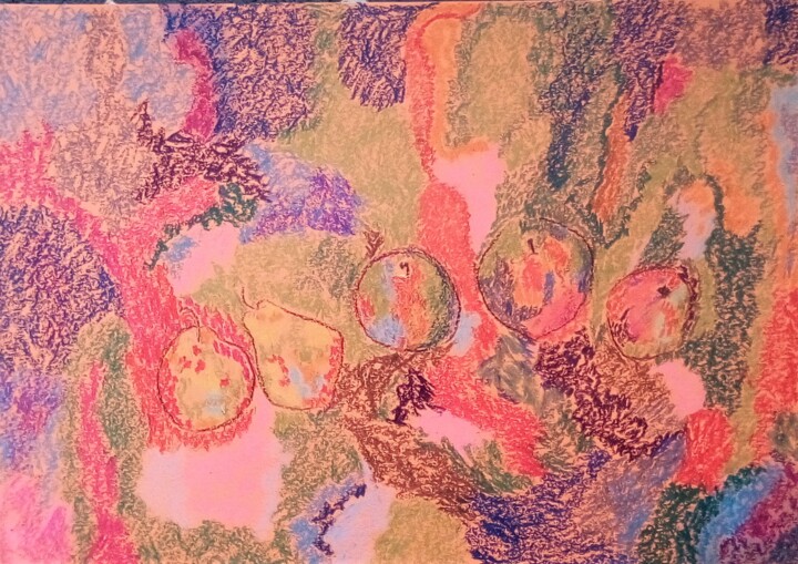 Painting titled "Apples and pears" by Tijana Radovic, Original Artwork, Pastel