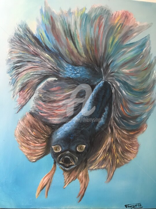 Le combattant événementiel 绘画, 22.1x17.7 in