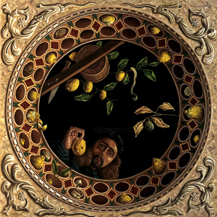 HOMAGE A MANTEGNA Painting, 39.4x39.4 in