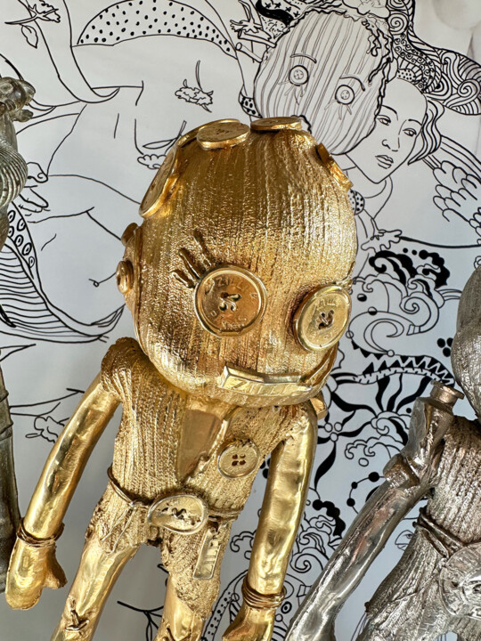 Doodle Or 雕塑, 13x4.7 in