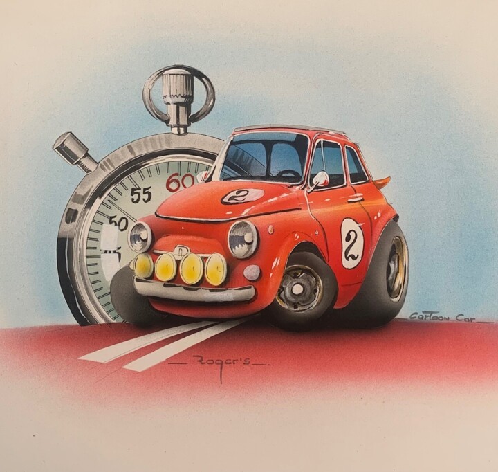 Fiat 500 Abarth Caricaturée