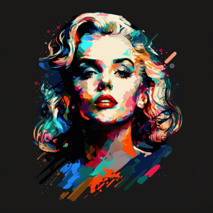 数字艺术 标题为“Marilyn Monroe digi…” 由Dawid Mitoraj, 原创艺术品, AI生成的图像