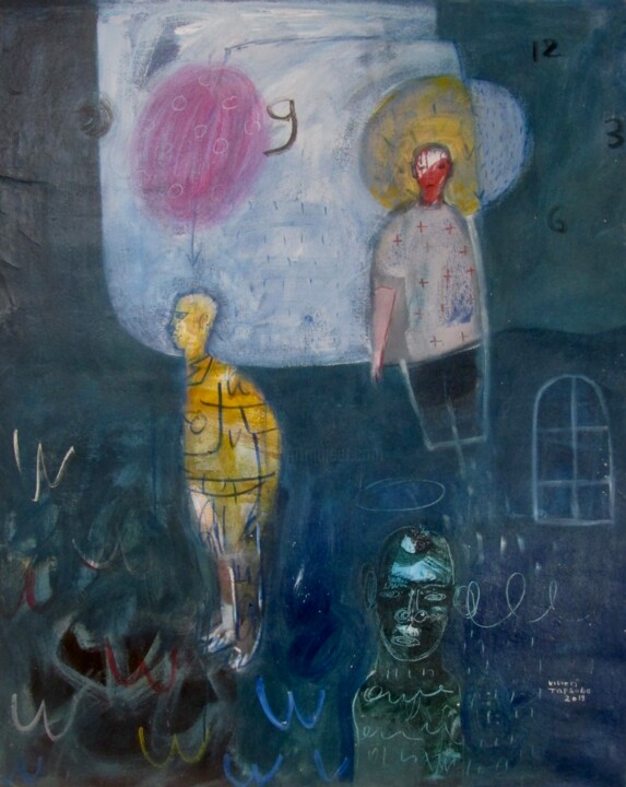 "I miss you" başlıklı Tablo Vivien Tapsoba tarafından, Orijinal sanat, Akrilik