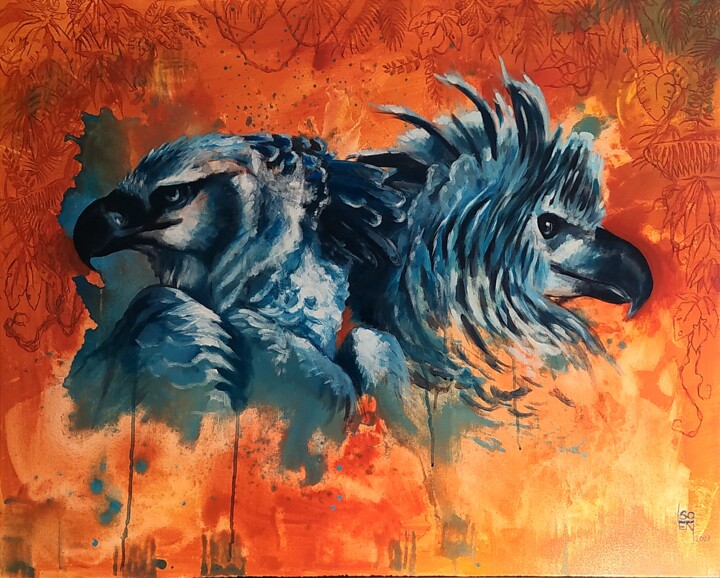 les harpies 绘画, 31.5x39.4 in