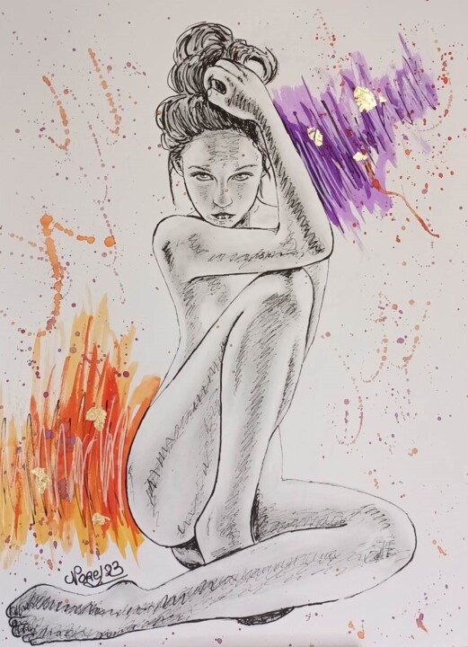 Violet 绘画, 27.6x19.7 in