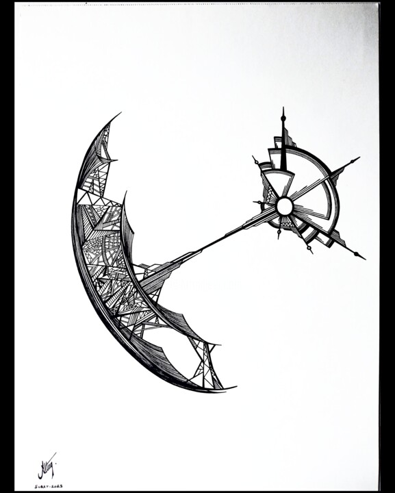 "Grafik 208" başlıklı Resim Talat Altuğ Büyükgöncü tarafından, Orijinal sanat, Mürekkep