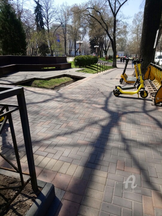 绘画 标题为“Almaty Parc” 由Lazzate Maral, 原创艺术品, 油 安装在木质担架架上