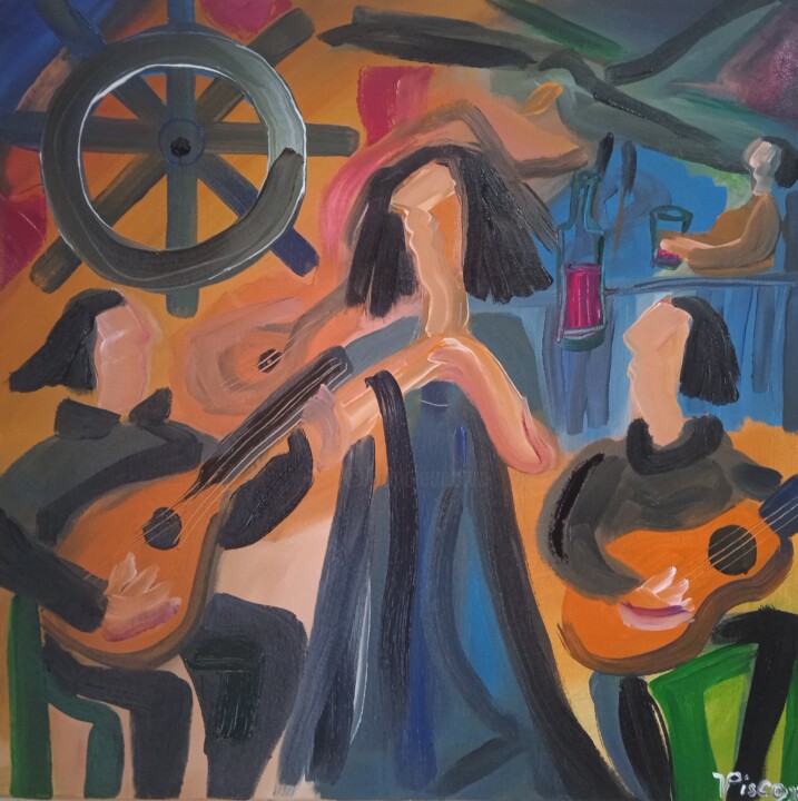 Fado no Beato 绘画, 19.7x19.7 in