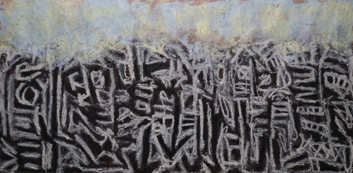 Painting titled "Continuité de l'eff…" by Bent, Original Artwork, Oil