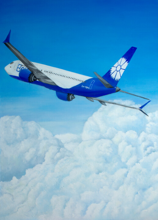 Картина под названием "737" - Sneja Malinovskaya, Подлинное произведение искусства, Масло Установлен на Деревянная рама для…