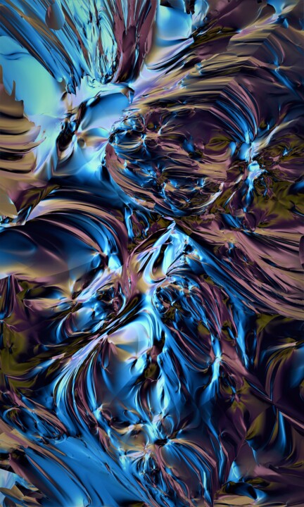 Digitale Kunst mit dem Titel "Yog-Sothoth" von Thomas Seebauer (FractopiaArt), Original-Kunstwerk, Digitale Malerei Auf Holz…