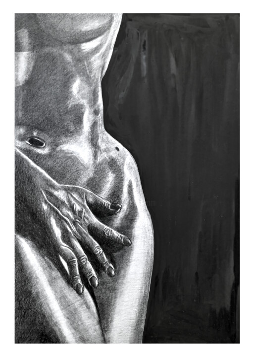 Painting titled "Beauty of Woman pen…" by Zefi Link, Original Artwork, Pencil