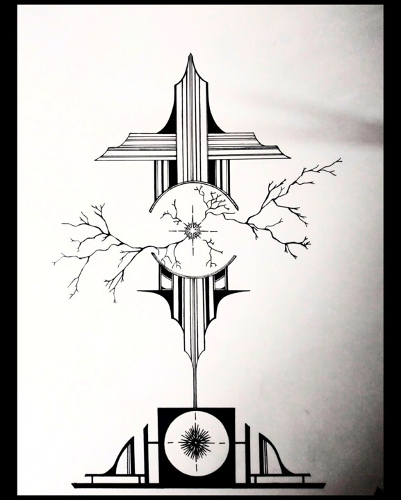 "Grafik 211" başlıklı Resim Talat Altuğ Büyükgöncü tarafından, Orijinal sanat, Mürekkep