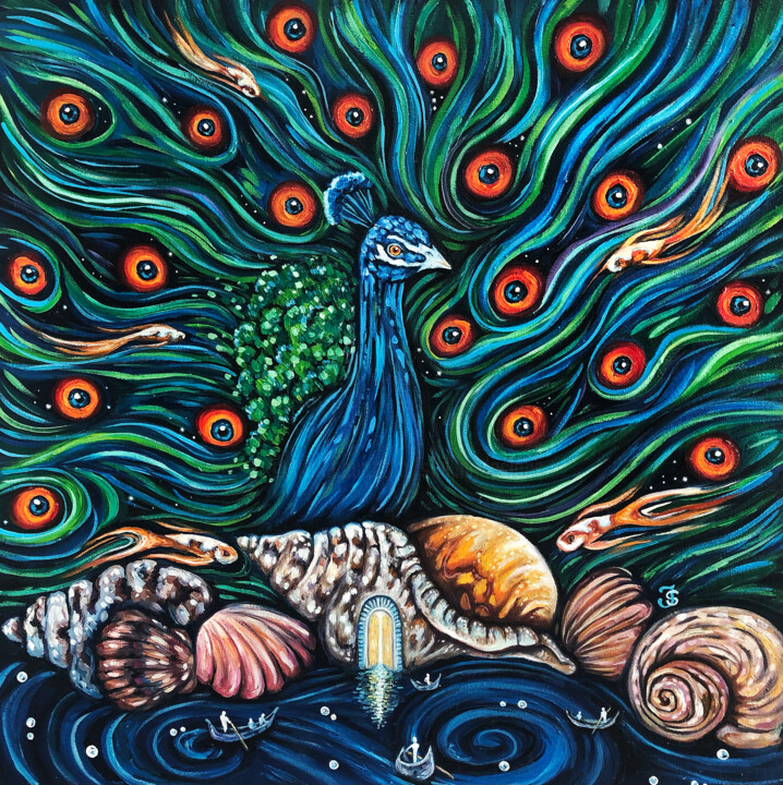 Return to Atlantis 绘画, 23.6x23.6 in
