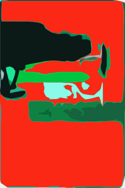 Digitale Kunst mit dem Titel "Sommer" von Jürg Strässle, Original-Kunstwerk, Digitale Collage