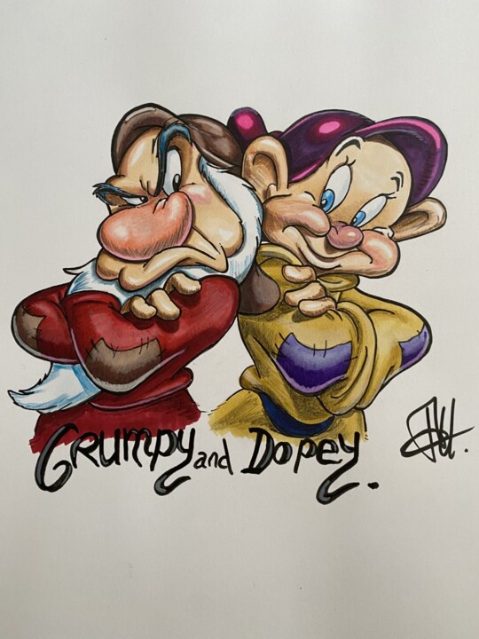 grumpy&dopey 图画, 16.5x11.7 in