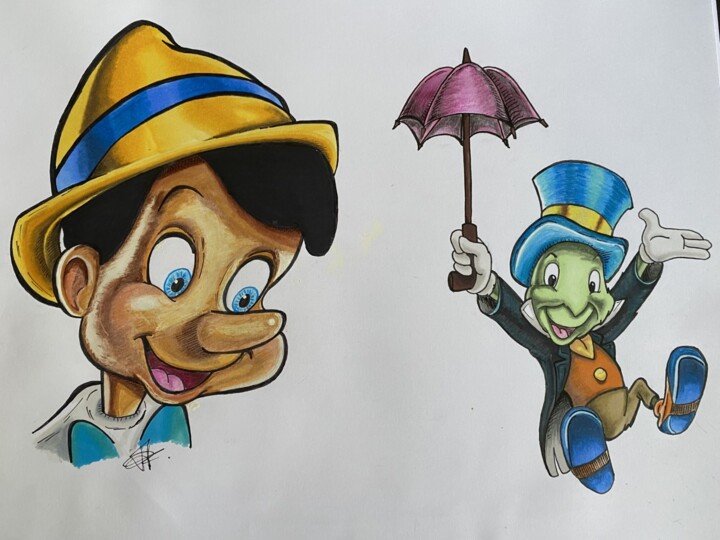 pinochio 图画, 11.7x16.5 in