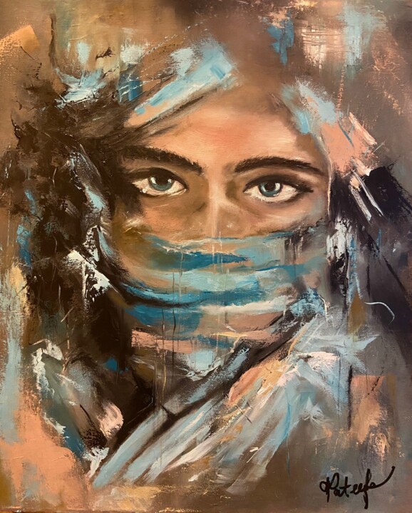 Green eyes 绘画, 23.6x19.7 in