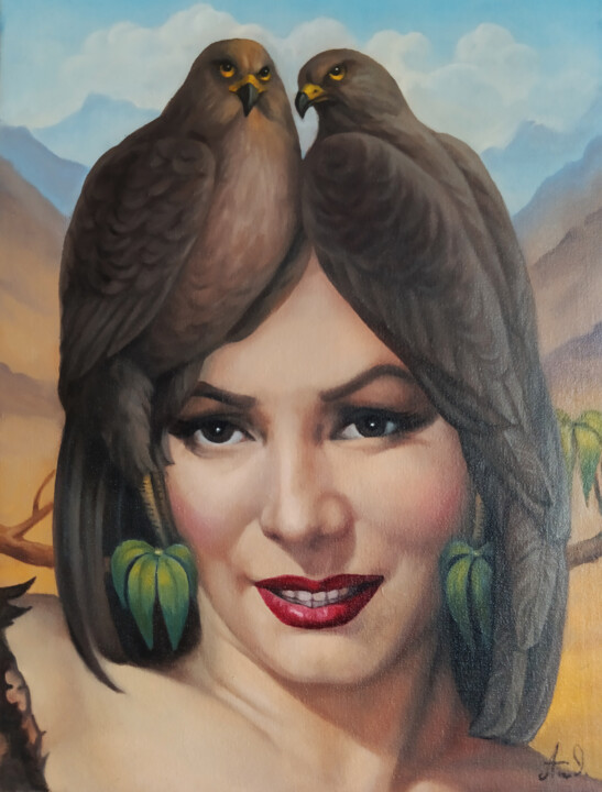The right choice 30x40cm, oil painting, surrealistic artwork 绘画, 15.8x11.8 in