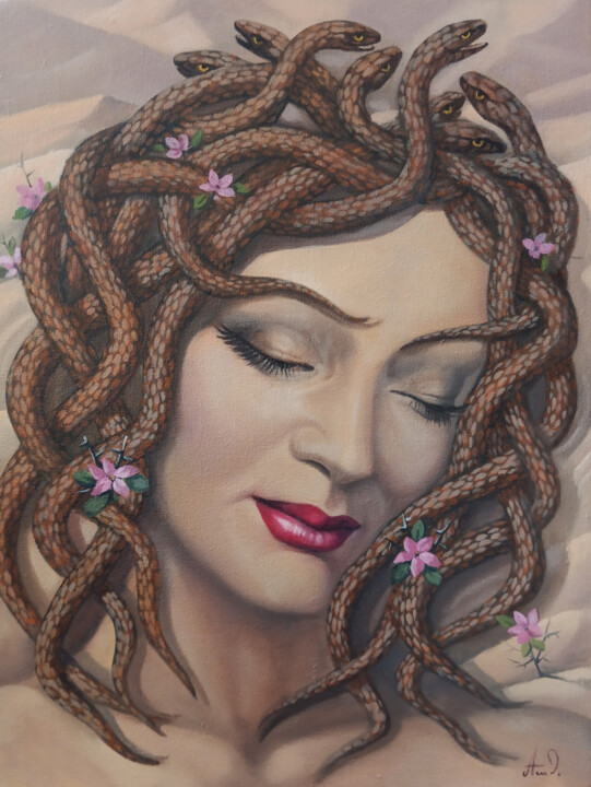 Mating season 30x40cm, oil painting, surrealistic artwork 绘画, 15.8x11.8 in