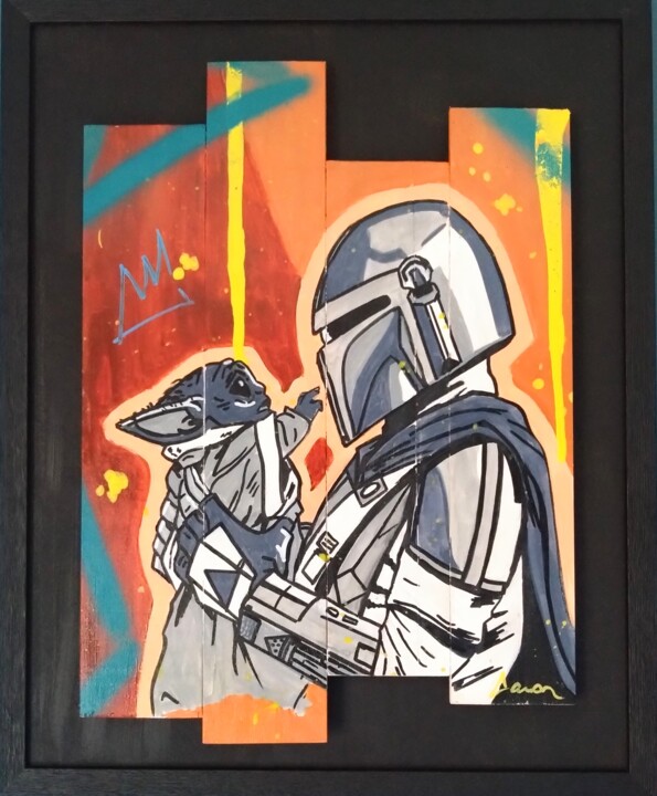 Mondalorian 绘画, 17.7x13.4 in