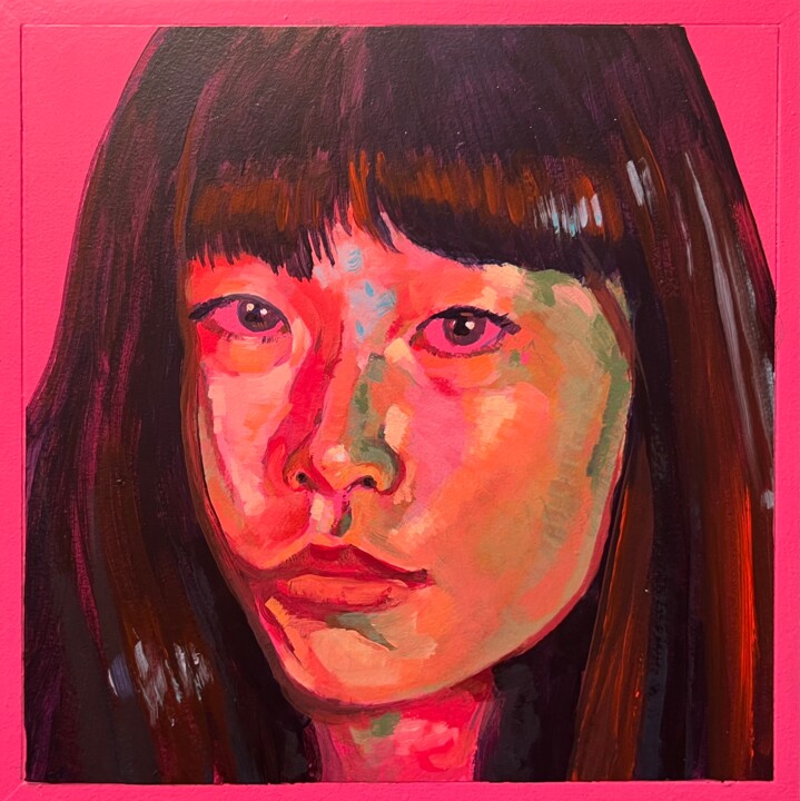 绘画 标题为“Instagirls 3.0/1” 由Marcos Vinuesa, 原创艺术品, 丙烯 安装在木板上
