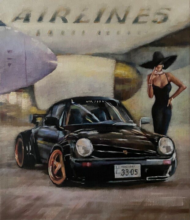 Lady Porsche 绘画, 23.6x19.7 in
