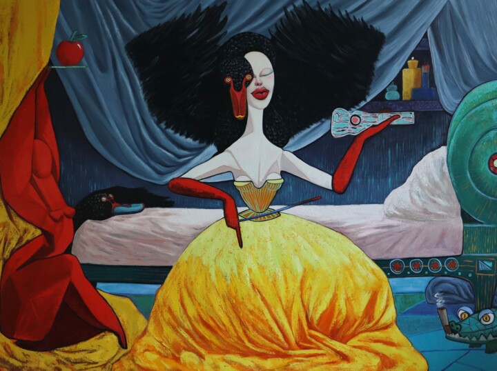 Painting titled "Goddesses" by Ta Byrne, Original Artwork, Oil