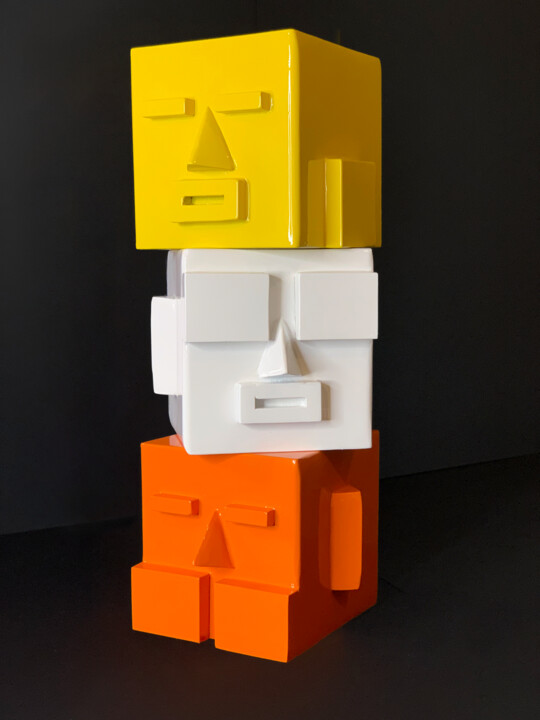 Les 3 sages 雕塑, 17.7x5.9 in