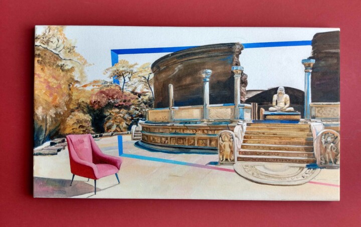 Sri Lanka 绘画, 12.8x22.6 in