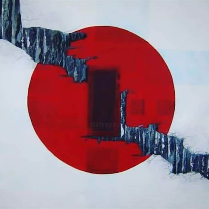 Peinture intitulée "Tsunami" par Roberto Fradale, Œuvre d'art originale, Acrylique