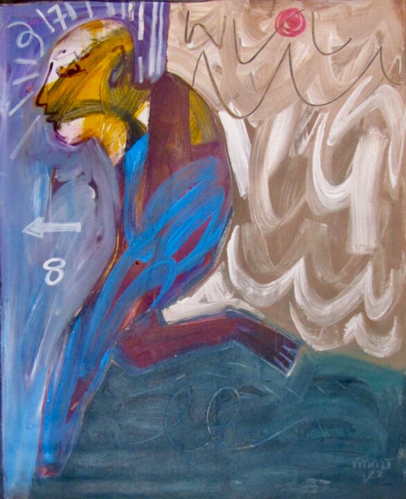 refugee 绘画, 41x34 in