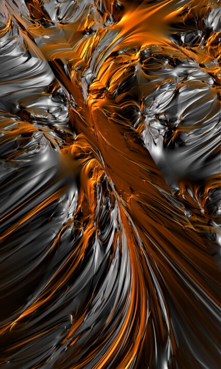 Digitale Kunst mit dem Titel "Phönixfeder" von Thomas Seebauer (FractopiaArt), Original-Kunstwerk, Digitale Malerei Auf Keil…