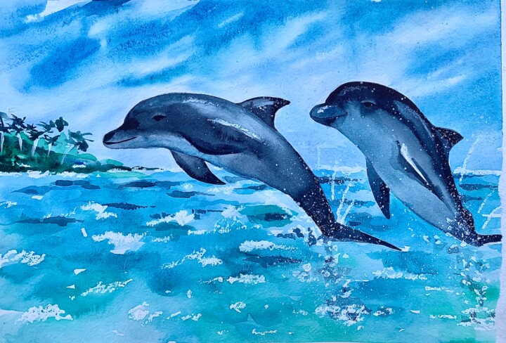 【WAIKEI】Watercolor Puppydolphin Jumping ３色 MUSINSA | WAI KEI Watercolor Puppy Dolphin Jumping Man to