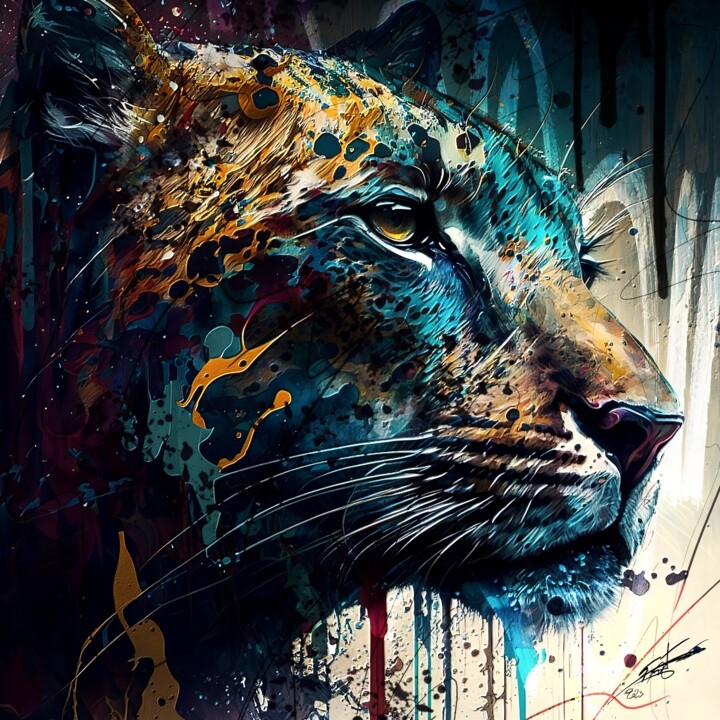 Guepard V1 数字艺术, 23.6x23.6 in