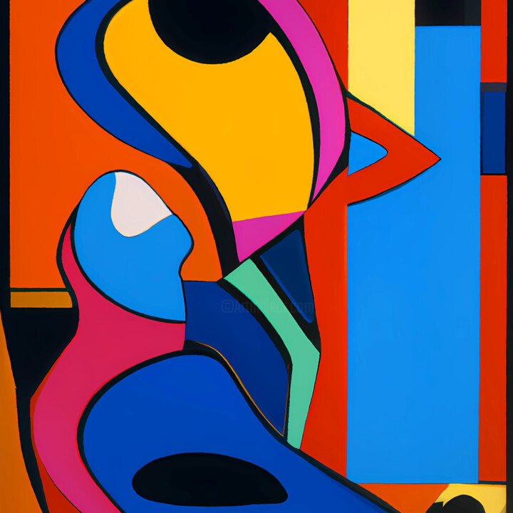 Digital Arts titled "Random Rhythms" by Bachir Reddioui, Original Artwork, Digital Painting