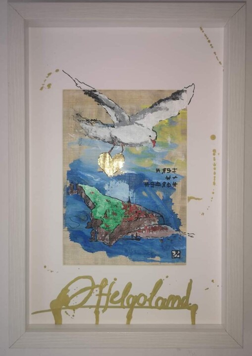 Painting titled "Herz im Norden" by Ronny Reinecke, Original Artwork, Acrylic