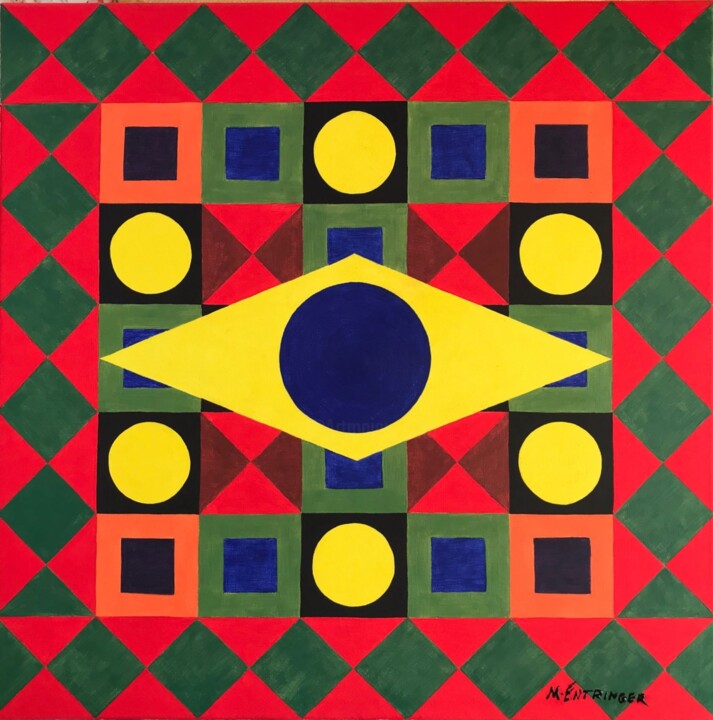 Ladrilhos 绘画, 23.6x23.6 in
