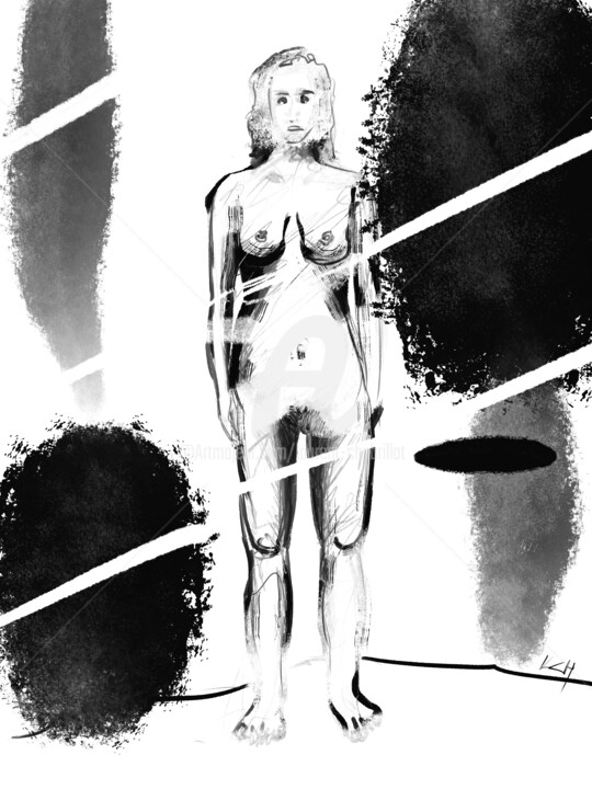 nu debout 图画, 15.8x11.8 in