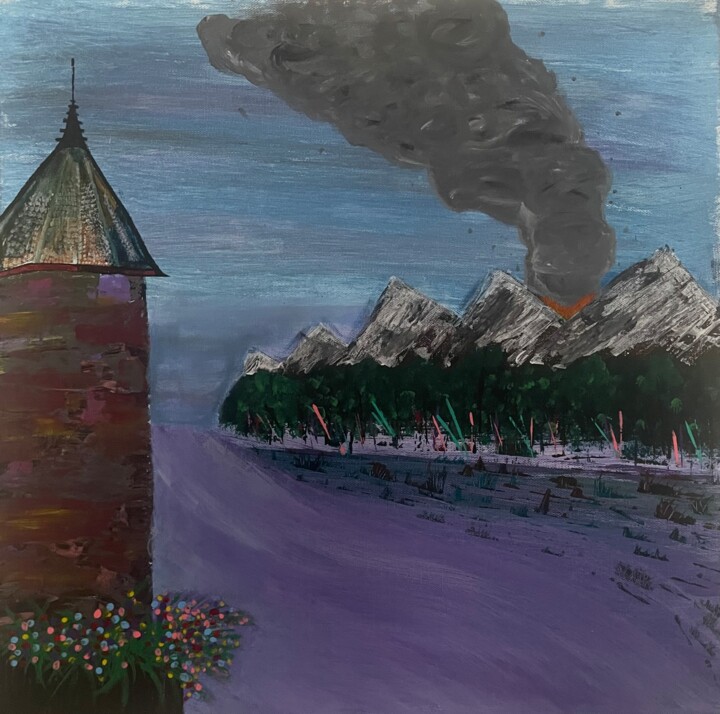 Etna 绘画, 19.7x19.7 in