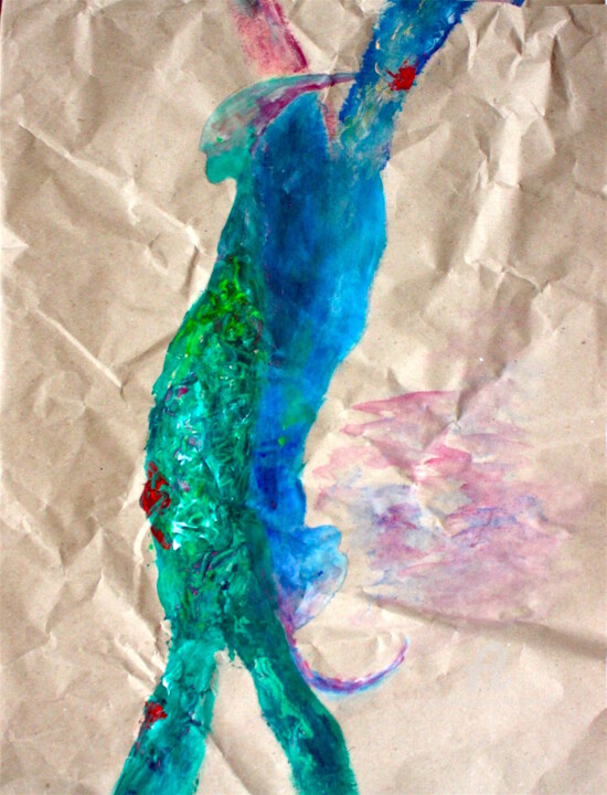 Peinture intitulée "DUO FROISSé 4" par Leylane Ferret, Œuvre d'art originale, Acrylique