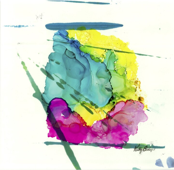 Schilderij getiteld "LIneS" door Katy Bishop, Origineel Kunstwerk, Inkt
