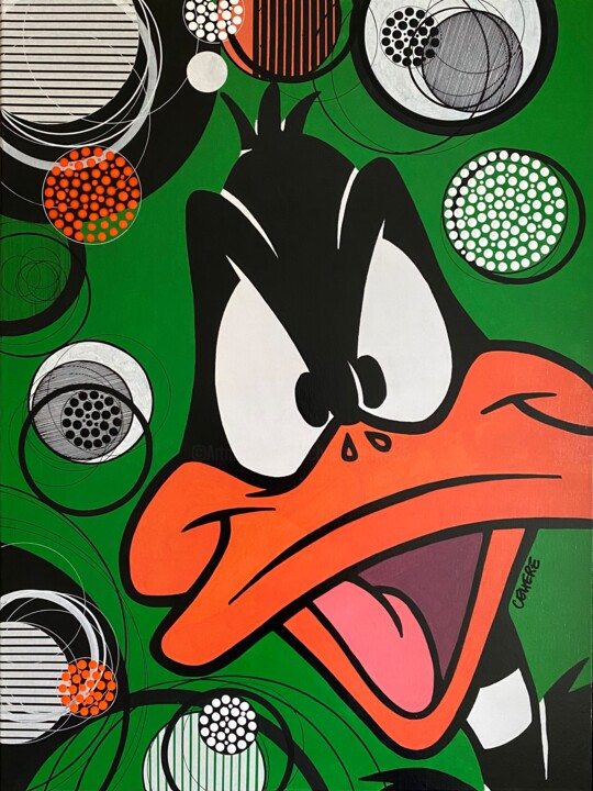 Raging duck 绘画, 31.5x23.6 in
