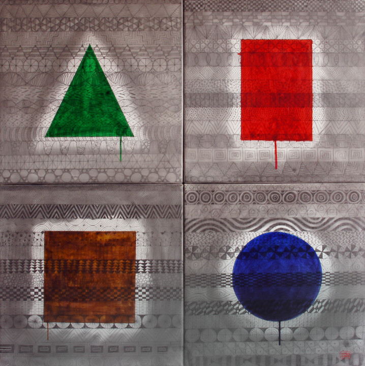 绘画,  32.3x32.3 in 